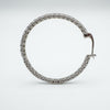 CZ Full Hoop Earrings Sterling Silver 925