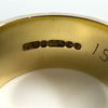Vintage 9ct Gold Wide Chevron Engraved Full Band Ring 375 Size L (London 1972)