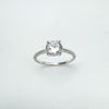 1ct CZ Solitaire Engagement Ring Sterling Silver Size M