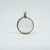 Antique 9ct Rose Gold Small Double Sided Glass Locket (Chester 1900)