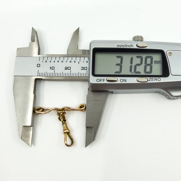 Antique 9ct Rose Gold Brooch & Dog Clip Connector Extender / Pendant / Charm 375