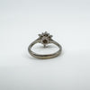 Vintage 9ct White Gold Diamond Cluster Ring Size M - N