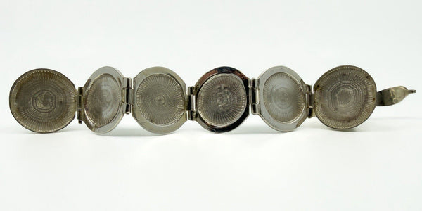 Vintage Sterling Silver Chunky Orb Photo Locket 925 