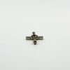 Sterling Silver CZ Christian Cross & Heart Pendant / Charm 925