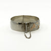 Vintage Sterling Silver & Rose Gold Engraved Floral Bangle 925 (Birm 1971)
