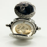 Chunky Vintage Sterling Silver Spinning 3x Sided Photo Locket Fob / Pendant 925