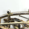 Antique Ewardian Sterling Silver & Rose Gold Swallow Ivy Love Letter Brooch 925