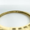 9ct Gold 0.48ct Blue Diamond Half Hoop Eternity Ring 375 Size N