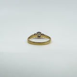 Vintage 18ct Gold & Platinum 0.20ct Diamond Solitaire Ring 750 Size N