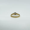 Vintage 18ct Gold & Platinum 0.20ct Diamond Solitaire Ring 750 Size N