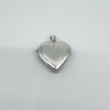 Large Vintage Sterling Silver Foliate Engraved Heart Photo Locket / Pendant 925