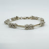 Vintage Sterling Silver Byzantine & Bar Links 7.5” Bracelet 925 13g