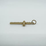 Vintage 9ct Gold Diamond Cut Christian Cross Pendant / Charm 375 Reversible 3d