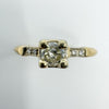 Vintage 14ct Gold 0.25ct Diamond Solitaire Ring 585 Size M 1/2