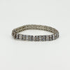 Chunky Sterling Silver 40ct Double Row CZ Tennis 8" Bracelet 925