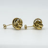 Vintage 9ct Gold Chunky Double Lovers Knot Stud Earrings 375 3g