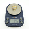 Antique Art Deco 18ct Gold Sapphire & Old Cut Diamond Half Hoop Ring 750 Size P