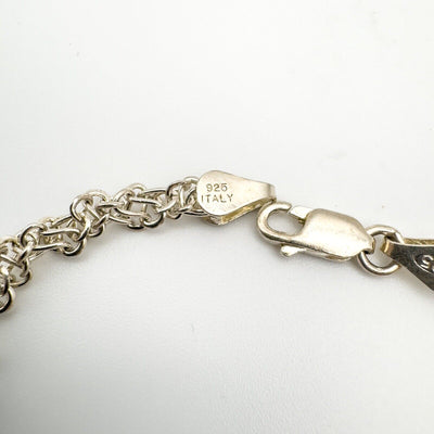 Twisted Links Matching Bracelet & 18” Necklace Set in Sterling Silver 925