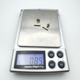 CZ Bar Drop Gold Plated Stud Earrings in Sterling Silver 925