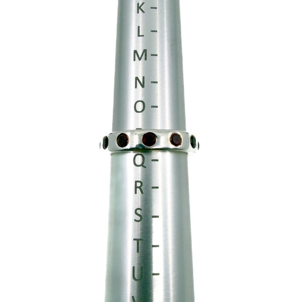 Chunky Sterling Silver 1.20ct Ruby Full Eternity Band / Ring 925 Size P