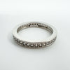 Sterling Silver CZ Full Eternity Stacking Band Ring Size M