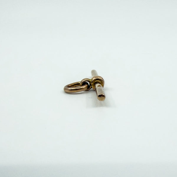 Vintage Antique 9ct Rose Gold T-Bar Pendant 375