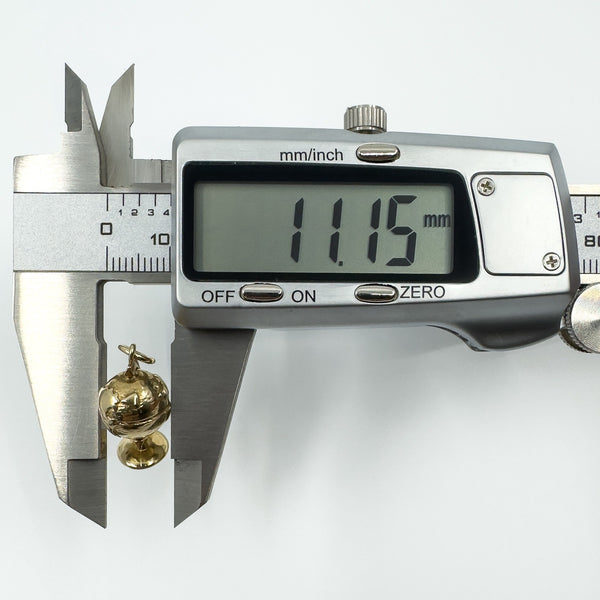 Unusal Vintage 9ct Gold Articulated Globe Pendant  / Charm 375 (Birmingham 1975)