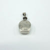 Chunky Sterling Silver Vintage Perfume / Poison Bottle Engraved Pendant 925