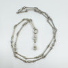 Vintage Sterling Silver Fancy Bar & Ball Links 30” Chain / Necklace 925 50g 