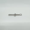 9ct White Gold 0.60ct CZ Christian Cross Pendant / Charm 375