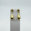 Chunky Vintage 9ct Gold Tear Drop Earrings 375 (Art Deco Style)