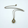 Vintage 9ct Gold 6mm Pearl & Diamond Pendant & 18” Chain Necklace 375 (1980)