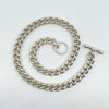 Chunky Sterling Silver 18.5” Curb Chain & T-Bar Toggle Pendant 925 Heavy 144g 