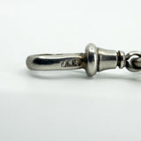 Chunky Antique Sterling Silver Oval Link 15” Albert Chain / Necklace & T-Bar 925