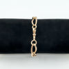 Antique Chunky 9ct Rose Gold Oval Links 8” Bracelet 23g