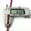 7.5" Sterling Silver 26ct Natural Ruby Tennis Bracelet 925
