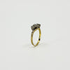 Vintage 18ct Gold & Platinum 0.45ct Diamond Trilogy Ring 750 Size K