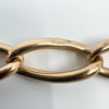 Antique Chunky 9ct Rose Gold Oval Links Bracelet 8" inch