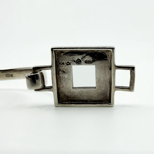 Vintage Sterling Silver Mother of Pearl Bangle / Bracelet 925 by Kit Heath