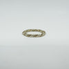 9ct White & Yellow Gold Two Tone Twisted Hexagonal Full Band Ring 375 Size L - M