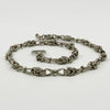 Vintage Sterling Silver 16” Byzantine Fancy Link Chain & T-Bar Toggle 925
