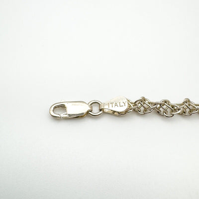 Twisted Links Matching Bracelet & 18” Necklace Set in Sterling Silver 925