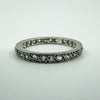 Antique Platinum Old Cut Diamond Full Eternity Band / Ring Size L - M