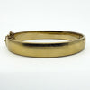 Vintage Rolled Gold Oval Foliate Engraved Hinged Bangle / Bracelet