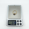 Vintage 9ct Gold 0.60ct Diamond & Sapphire Trilogy Ring Size N (London 1979) 