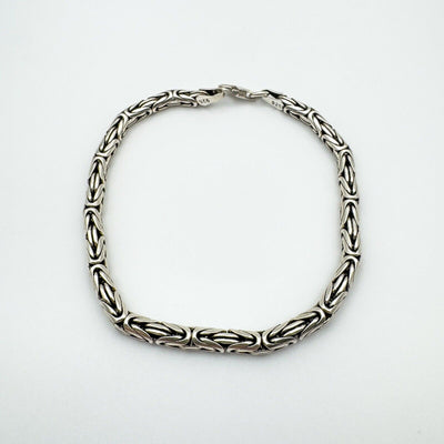 8.5” Byzantine Bracelet in Sterling Silver 925
