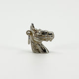 Chunky Vintage Sterling Silver Horse Head Charm / Pendant 925