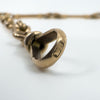 Antique 9ct Rose Gold Fancy Trombone & Fetter Links Bracelet & Dog Clip 375 18g 
