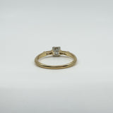 Vintage 14ct Gold 0.25ct Diamond Solitaire Ring 585 Size M 1/2
