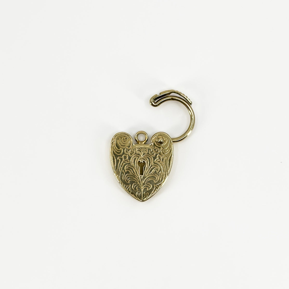 Vintage 9ct Gold Heart Lock Padlock Pendant / Charm (London 1978)